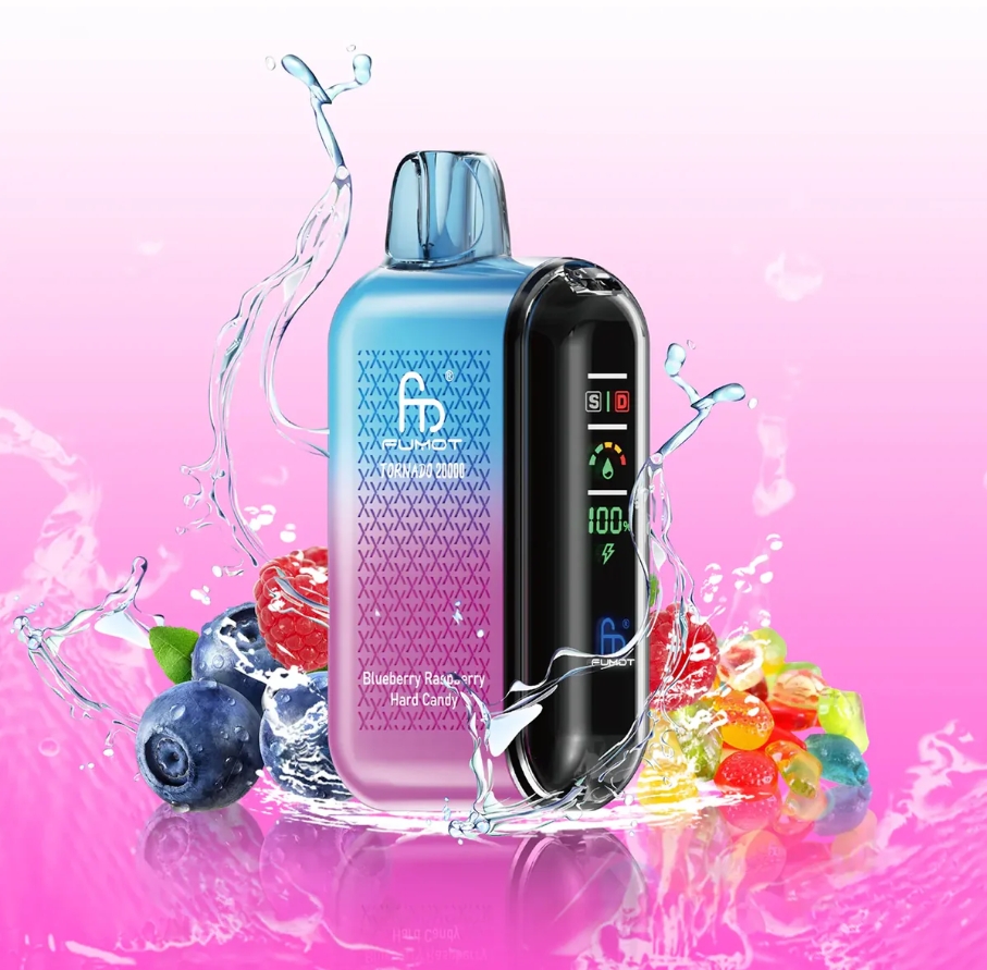Une expérience fruitée et puissante avec le Randm Fumot Tornado 20000 Puffs Vape - Candas durs aux framboises aux myrtilles