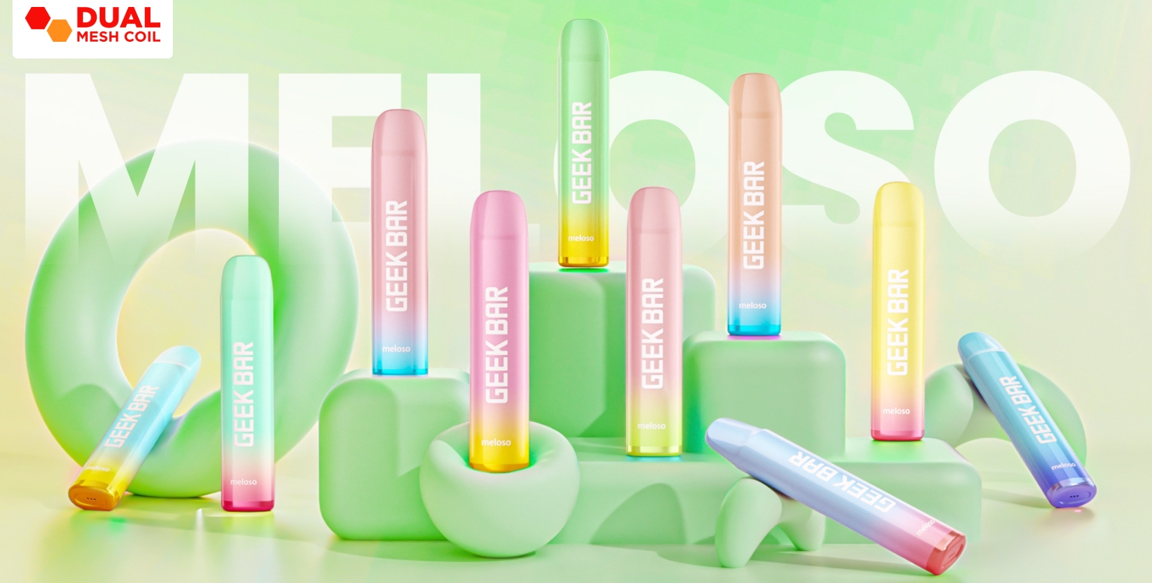 GEEK BAR Meloso 600 Bouffées Puffs Vape – Glace aux Fraises : Une Expérience Douce et Rafraîchissante au Cœur de la Vape Française