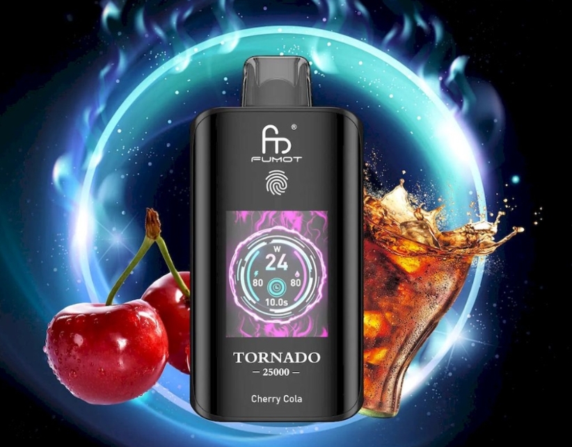 Randm Fumot Tornado 25000 Puffs Vape - Cherry Cola : Une Fusion Inattendue de Saveur, Technologie et Endurance pour les Vapoteurs Français