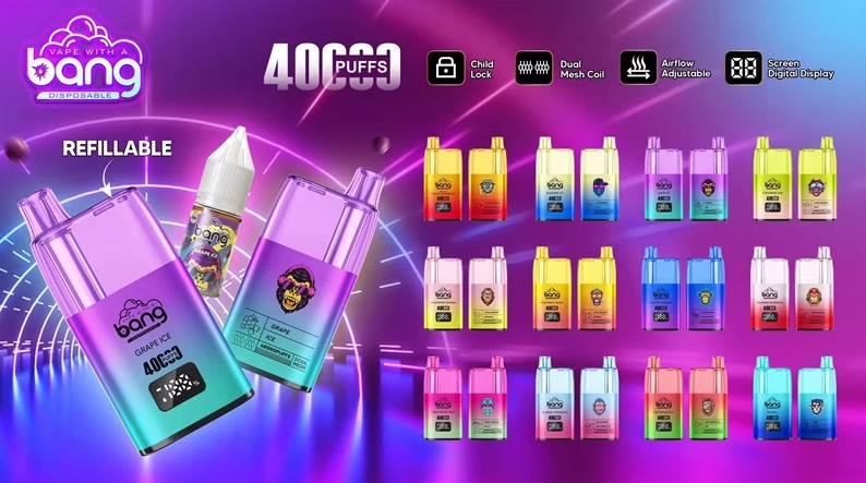 Bang Refillable 40K Bouffées Vape - pastèque de raisin : L’expérience ultime du vapotage réutilisable à la française