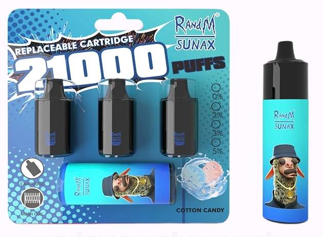 Randm Sunax 21000 Puffs Vape - barbe à papa : La douceur réinventée dans un format longue durée