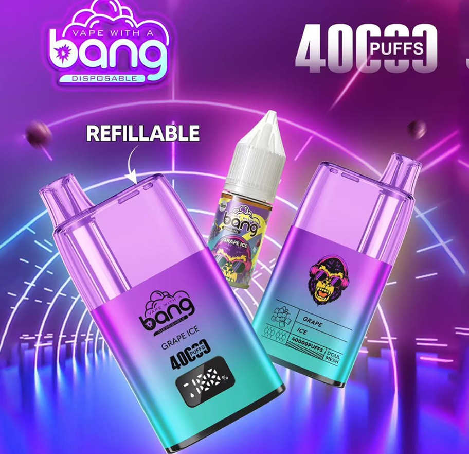 Bang Refillable 40K Puffs Vape – pastèque de raisin : L’endurance et la saveur réunies