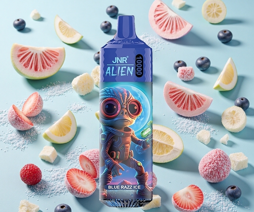 JNR Alien 10000 Puffs Vape – Bleu Framboise Glace : la fraîcheur fruitée qui coche toutes les cases du marché français 2025