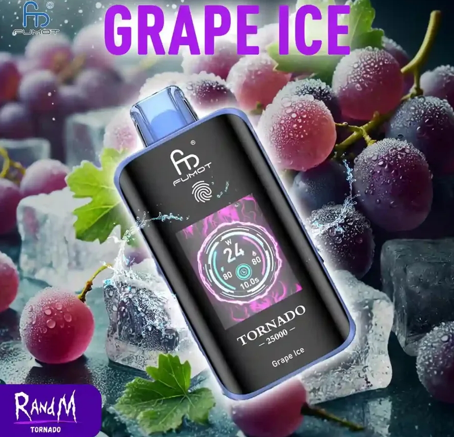 RandM Fumot Tornado 25000 Puffs Vape – L’expérience ultime au goût glace de raisin